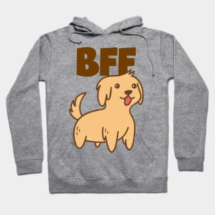 BFF Dog Cute Puppy Dog Lover Gift Adorable Cuddle Best Friend Gift for Dog Mom Dog Dad Hoodie